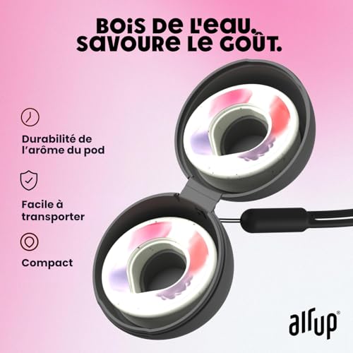 Detalle de air up Gourde Click Midnight Black 600 ml + Variety Pack 5 pods & Accessoires