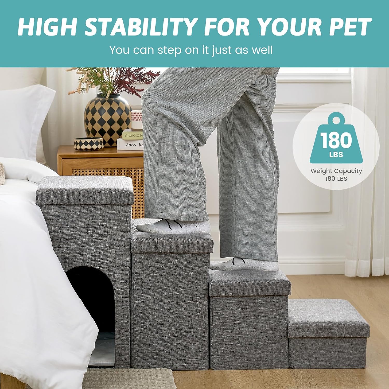Thumbnail 6 de COZY KISS Dog Stairs, 4-Step