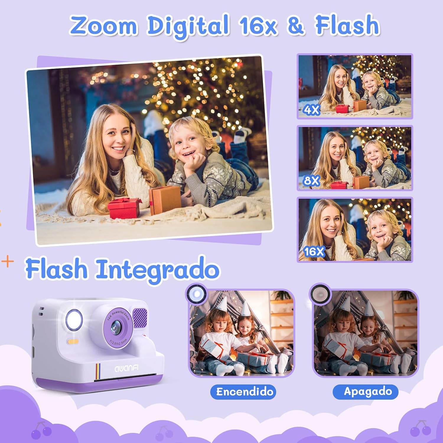 Detalle 2 de AWANFI Camara Fotos Infantil 2,4" 1080P