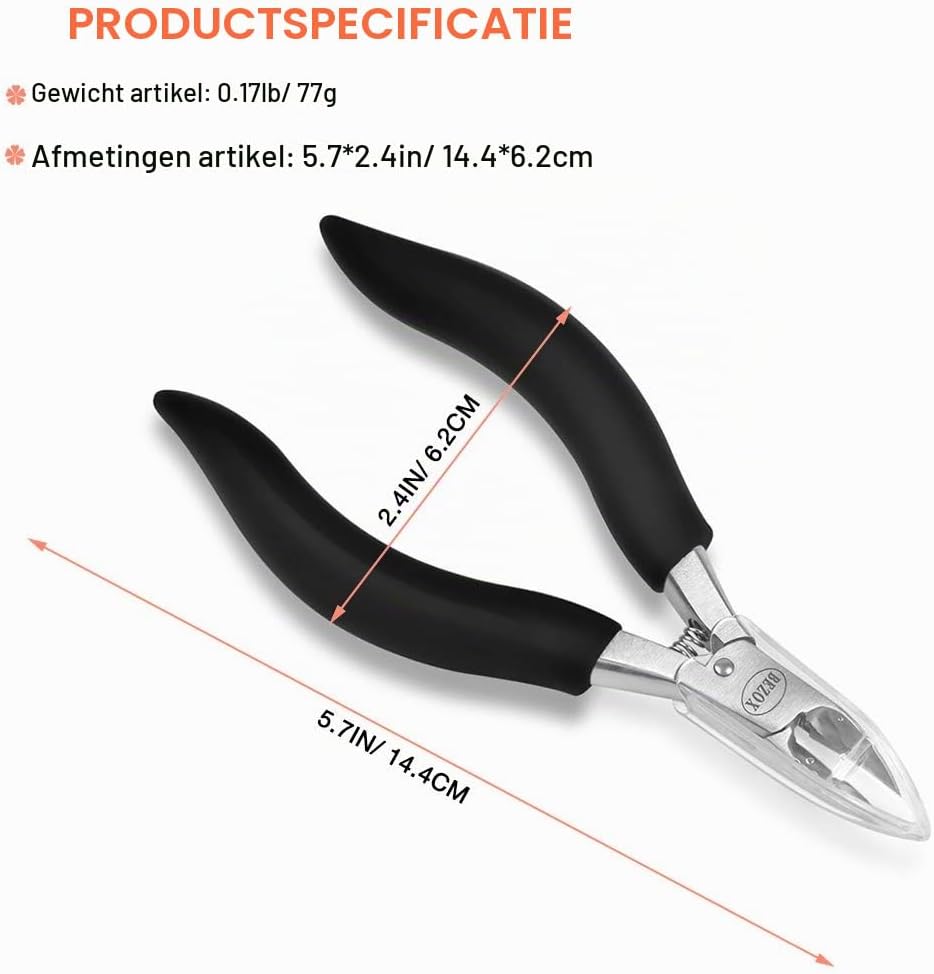 Detalle 2 de BEZOX Flower Nail Trimmer teennagelknipper met zachte grip en RVS mes