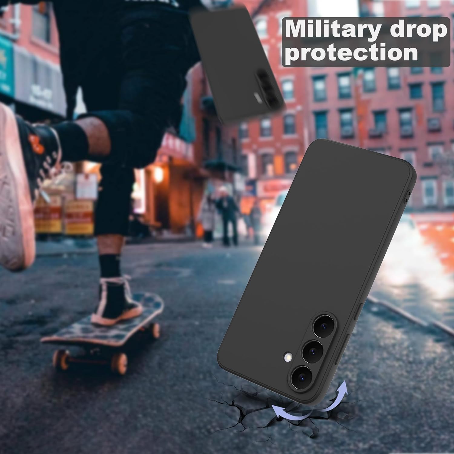 Thumbnail 1 de THIYUFUNS Hülle für Samsung Galaxy S25 FE 5G – Stoßfestes TPU Case mit 2 Schutzfolien, Schwarz