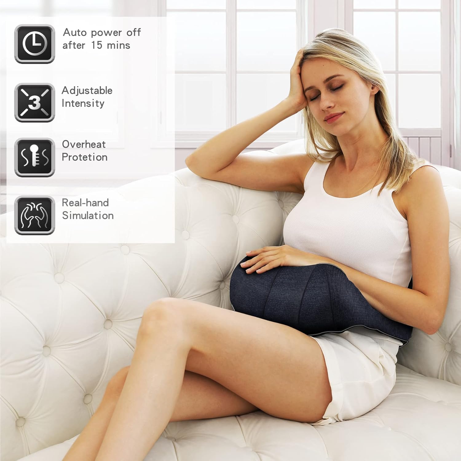 Detalle de Mo Cuishle Shiatsu Neck and Back Massager with Heat — 4D Deep Tissue Kneading