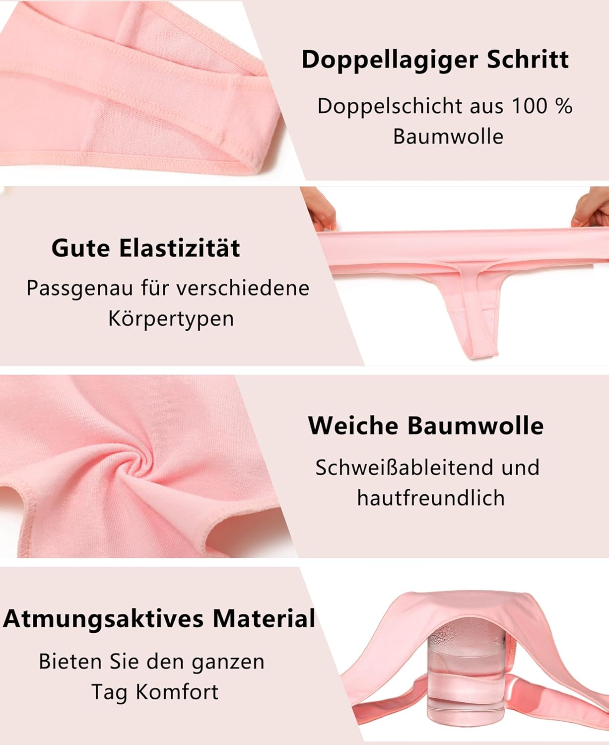 Thumbnail 2 de BeReady String Tanga 6er Pack Baumwolle