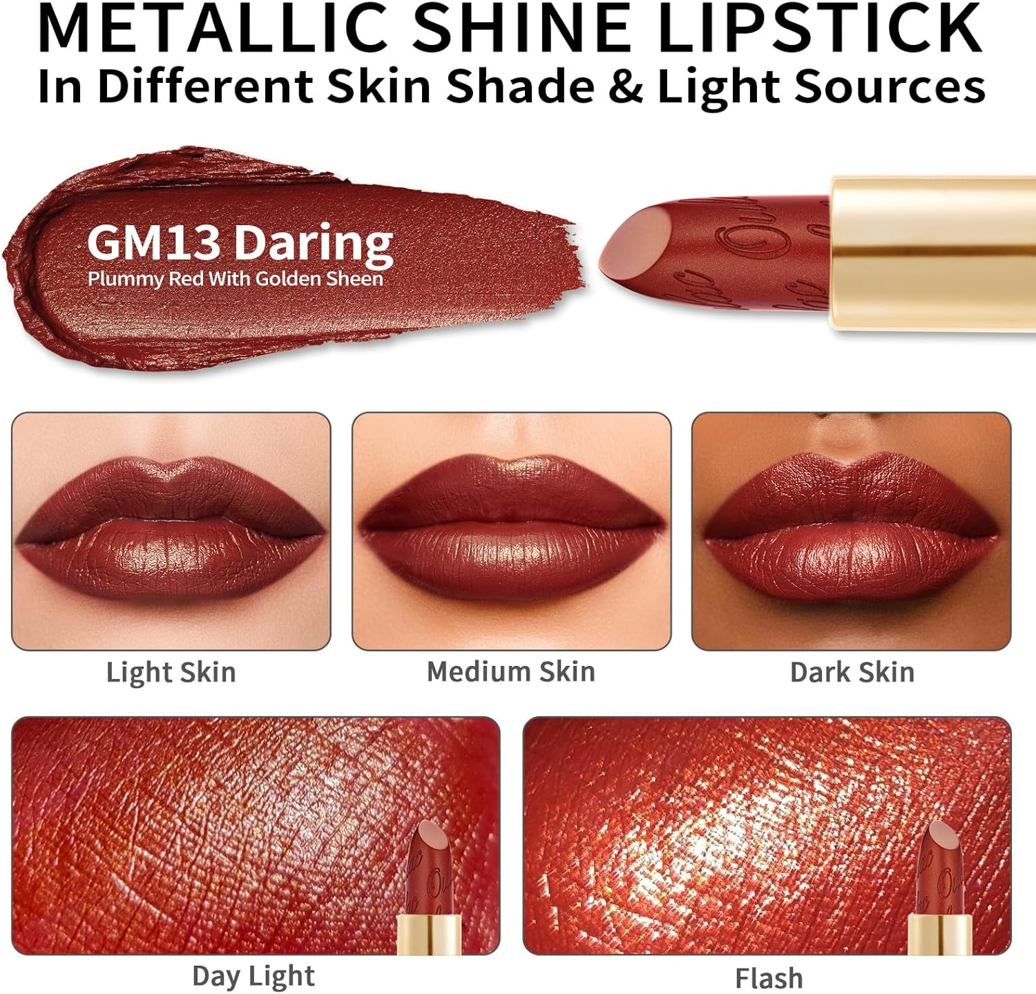 Thumbnail 4 de Oulac GM13 Daring Labios Mate y Metálicos 💄