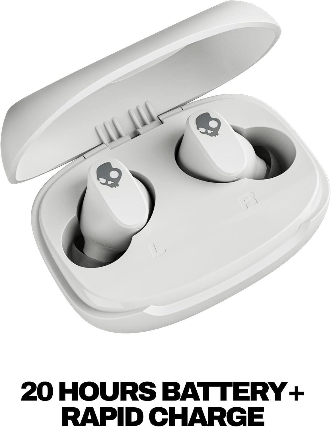 Detalle de Skullcandy Smokin’ Buds 360 S2SPW-T001 Wireless Earbuds, Bone, IPX4