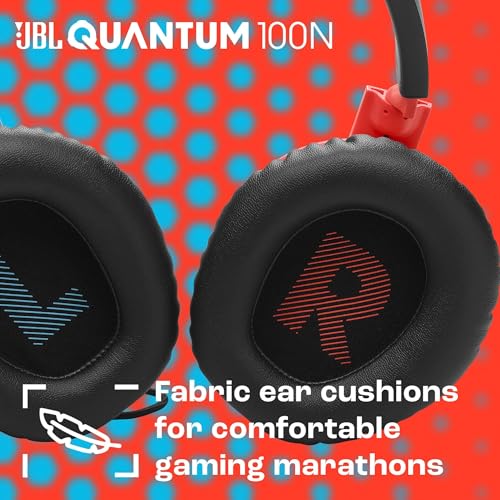 Thumbnail 2 de JBL Quantum 100N: cuffie da gaming over-ear con filo in blu/rosso per PC, console e Switch