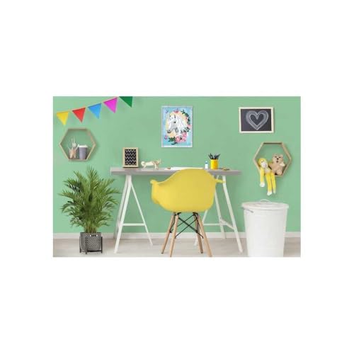 Detalle 2 de Ravensburger CreArt Kids 18x24 cm, kit peinture numéro, licorne fleurie 🎨