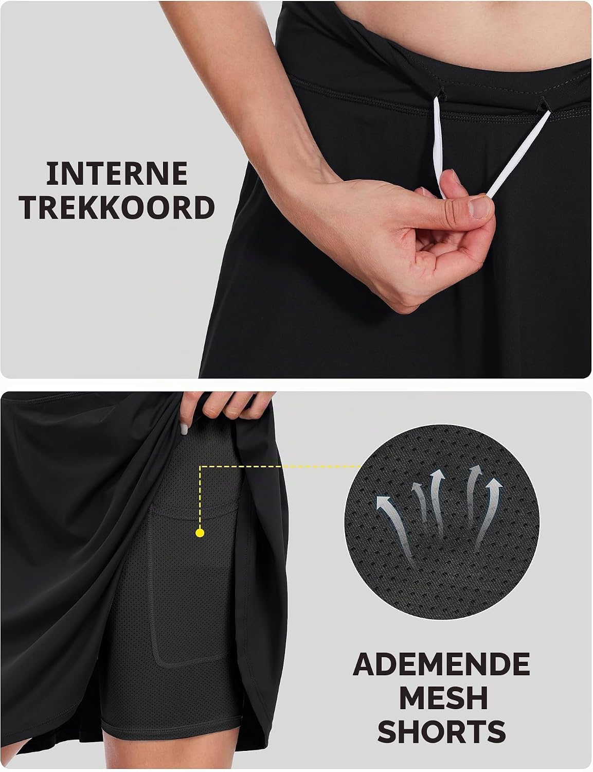 Thumbnail 3 de Desol sportrok van 50,8 cm met short, zakken en hoge taille