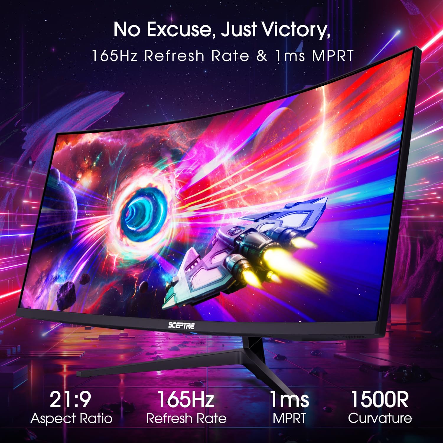 Detalle 2 de Sceptre 34-inch curved ultrawide WQHD 180Hz