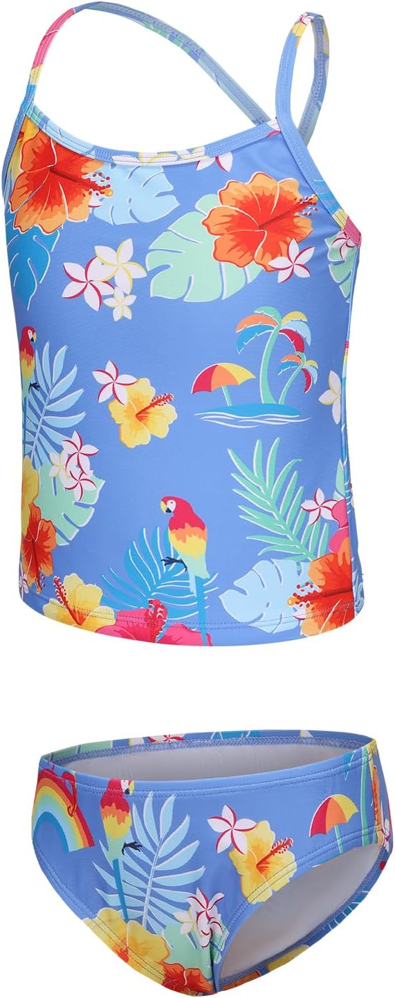 Detalle de Girls Two Piece Swimming Costume: 2 Piece Tankini for Kids (5–16 Years)