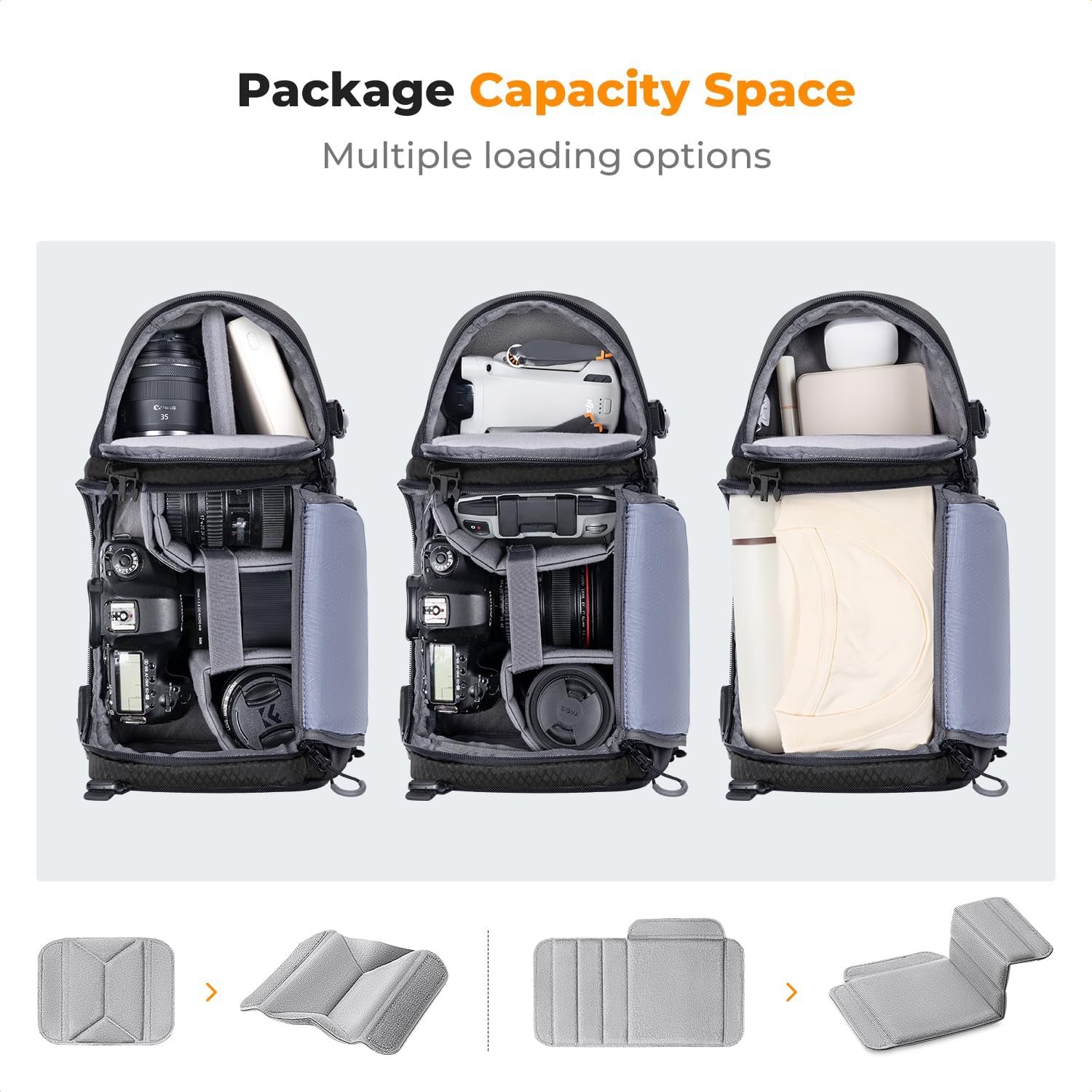 Detalle 2 de K&F CONCEPT Camera Sling Bag Crossbody (Waterproof) for DSLR, SLR & Mirrorless