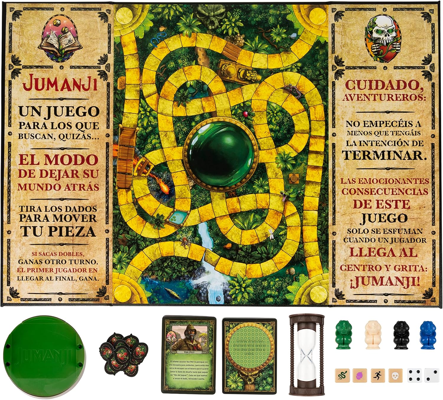 Detalle de Spin Master Games Jumanji (en español) juego de mesa familiar para 2-4 jugadores