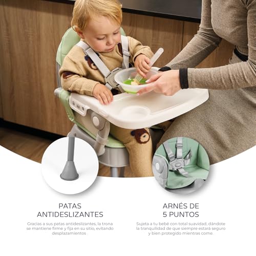 Thumbnail 2 de MS - Trona para bebé BELLY Y SPOON 3 en 1: trona, alzador y silla plegable (color SPOON VERDE)