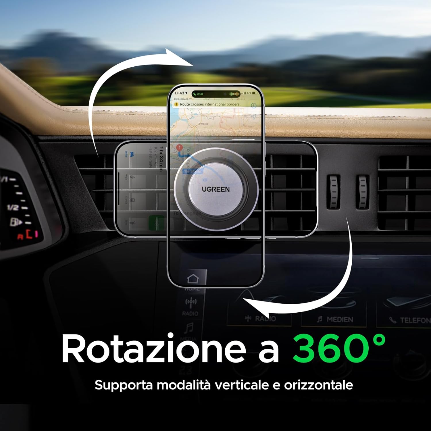 Thumbnail 5 de UGREEN Supporto auto MagSafe per iPhone e Android