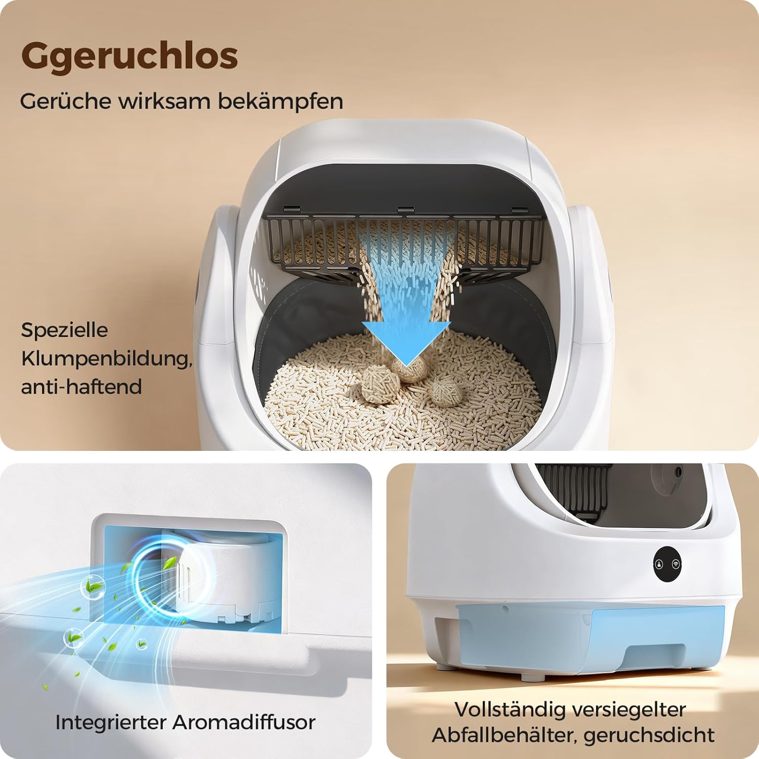 Thumbnail 2 de Ellenpent Elektrische Katzentoilette Selbstreinigend 9 Liter