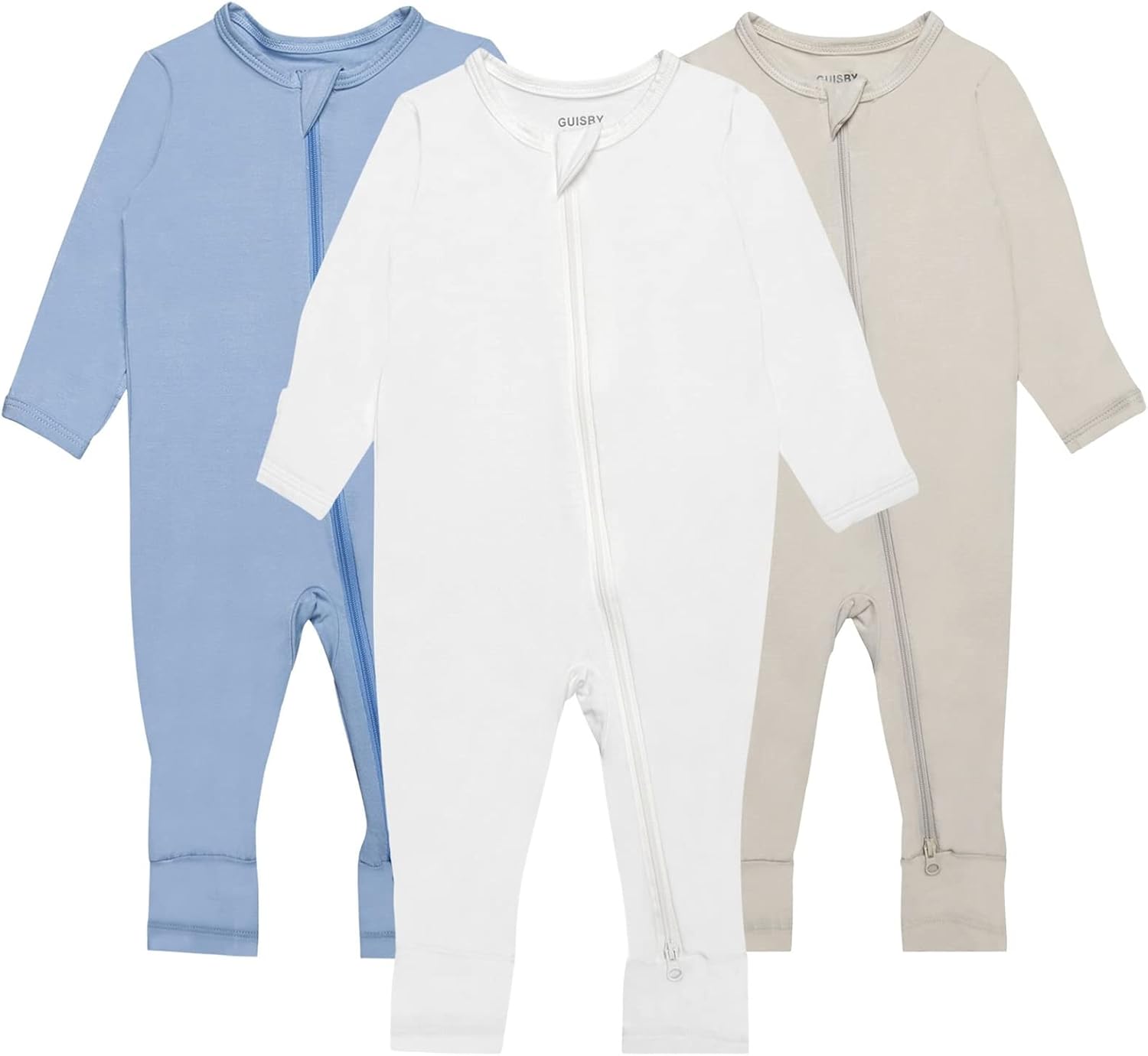 Detalle de GUISBY Baby Pajamas 2 Way Zipper Sleepers