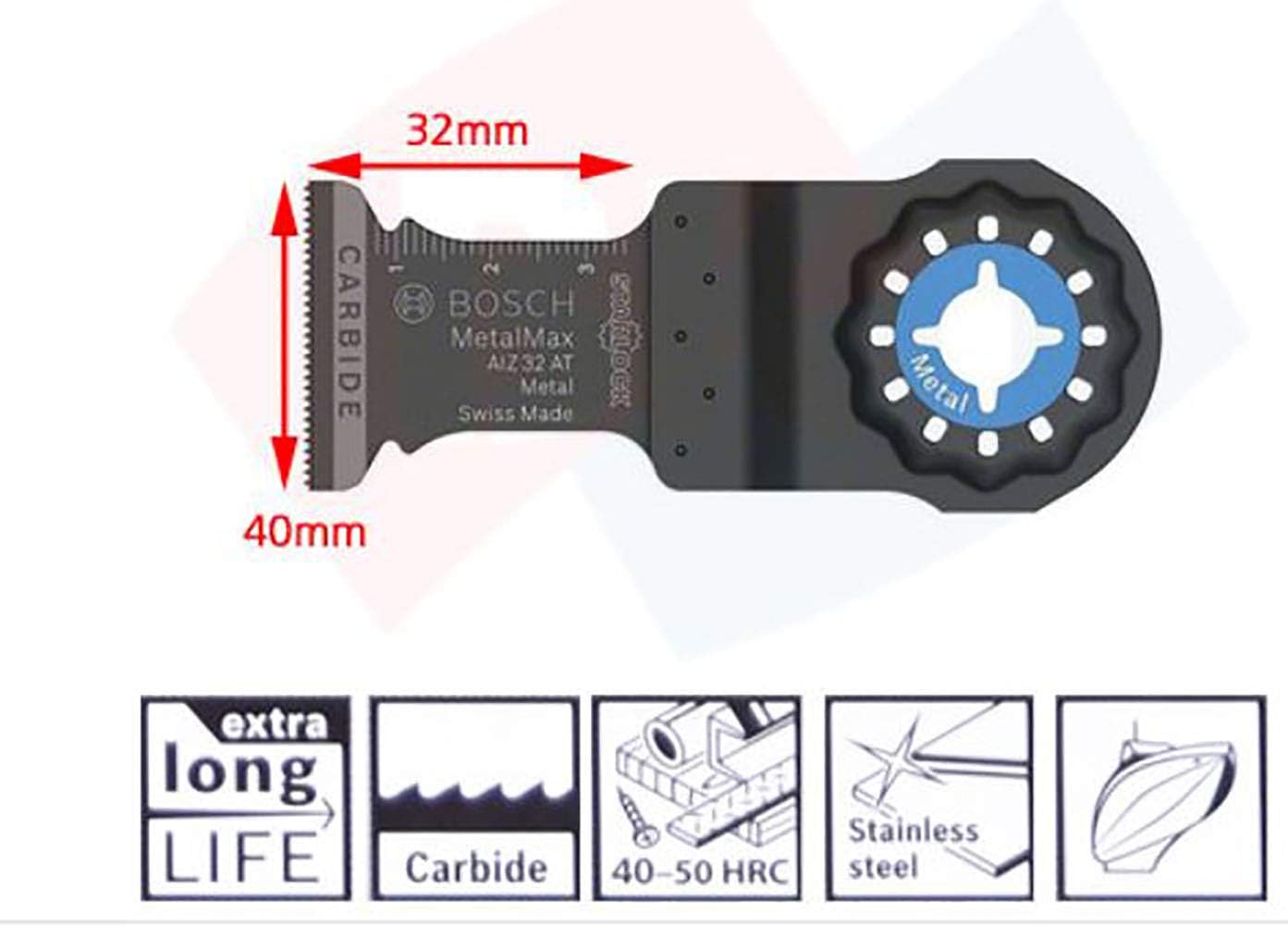 Thumbnail 2 de Bosch 5-piece Starlock tungsten carbide plunge-cutting & segment saw blades set