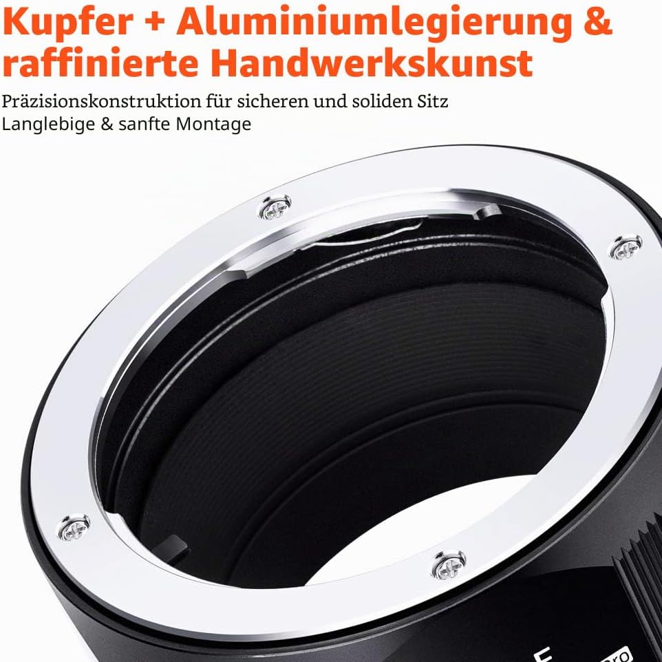 Detalle de K&F CONCEPT Adapterring: Olympus OM-Objektive auf Sony E-Mount Kameras