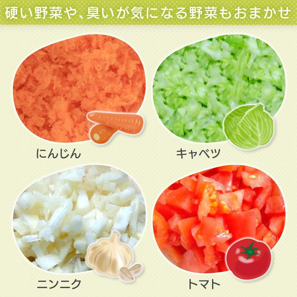 Detalle de アイリスプラザ CTC-A370 みじん切り器 900ml 混ぜ器付き・ふたまで洗える