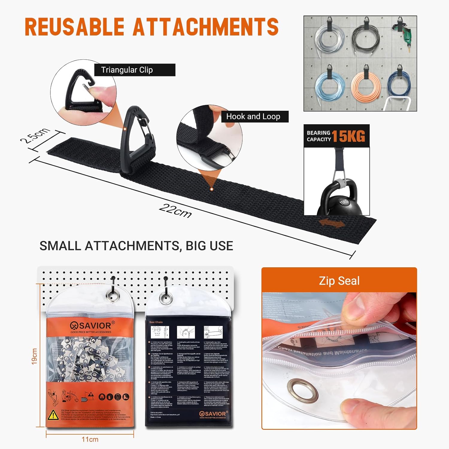 Thumbnail 4 de SAVIOR 3er-Pack Sägeketten 3/8"LP 1,3 mm (55 TG) für 40 cm Schwert – rückschlagsarm, kompatibel u. a. mit Stihl MS180/MS210/MS211