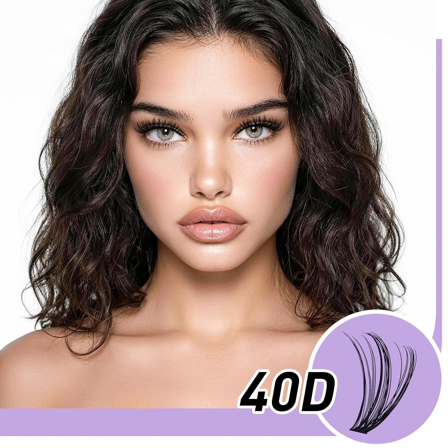 Detalle de B&Q Lash Clusters Kit 280PCS Eyelash Clusters Kit, 30D-40D, DIY Home Extensions