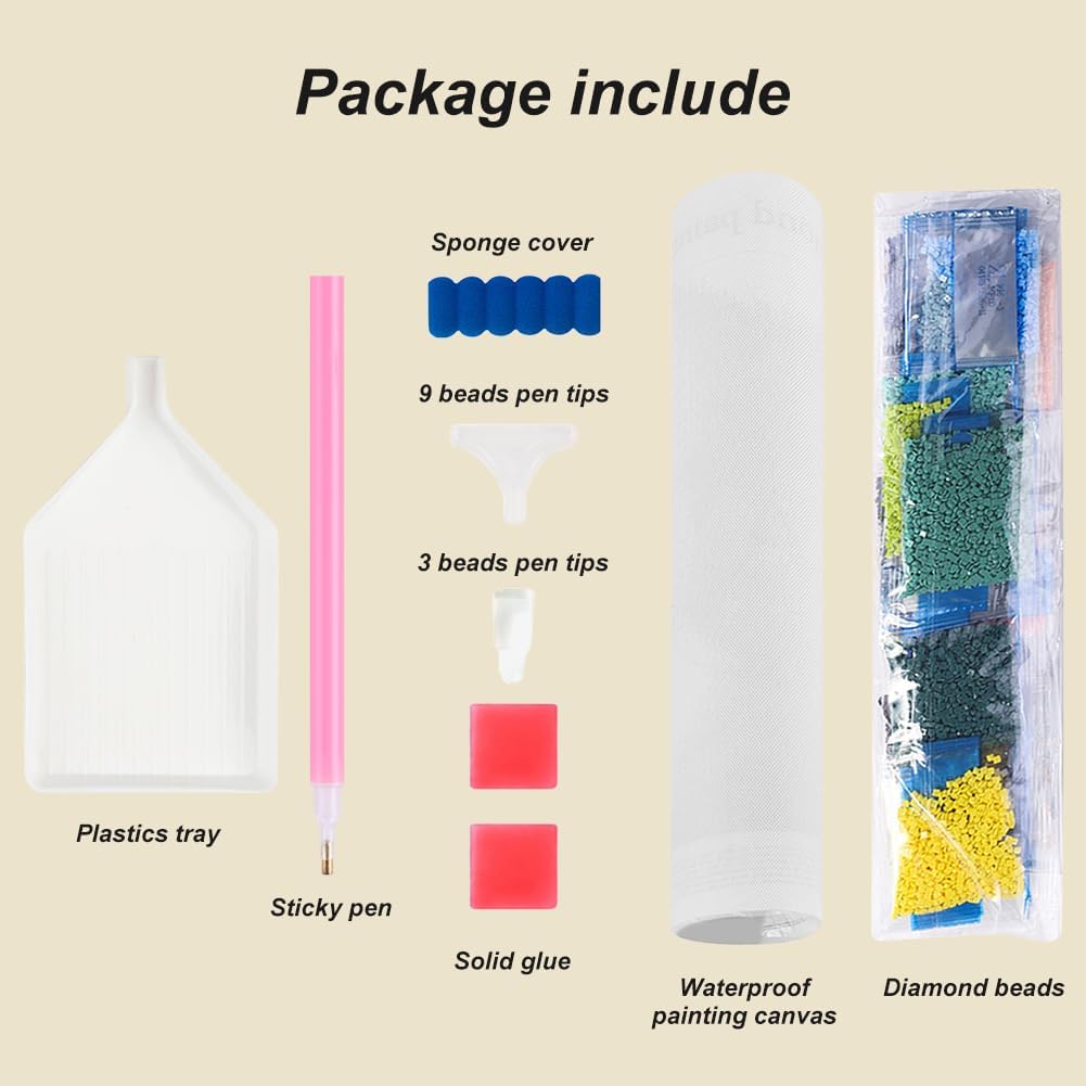 Detalle de Reluohuo Diamond Painting Kit, 12 x 12 Inch