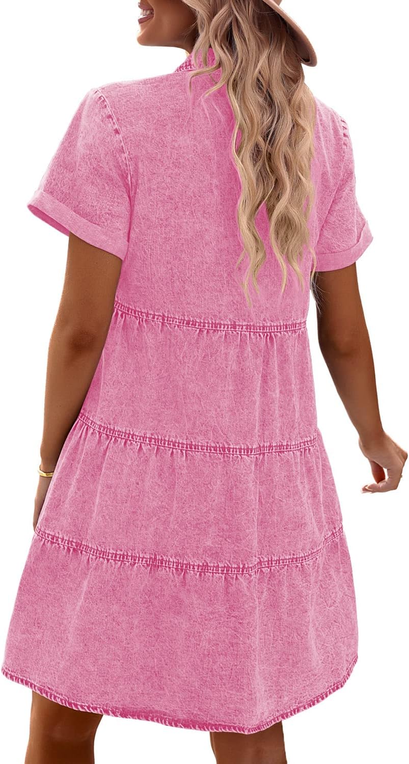 Detalle de GRAPENT Denim Dress for Women 85% cotton