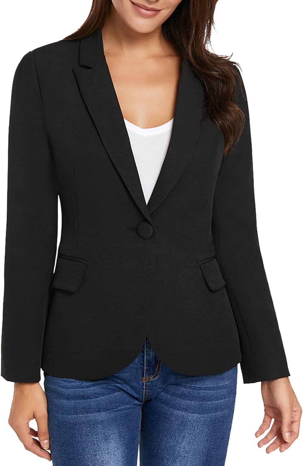 Thumbnail 6 de luvamia Women's Long Sleeve Formal Notch Lapel Blazer with Pockets