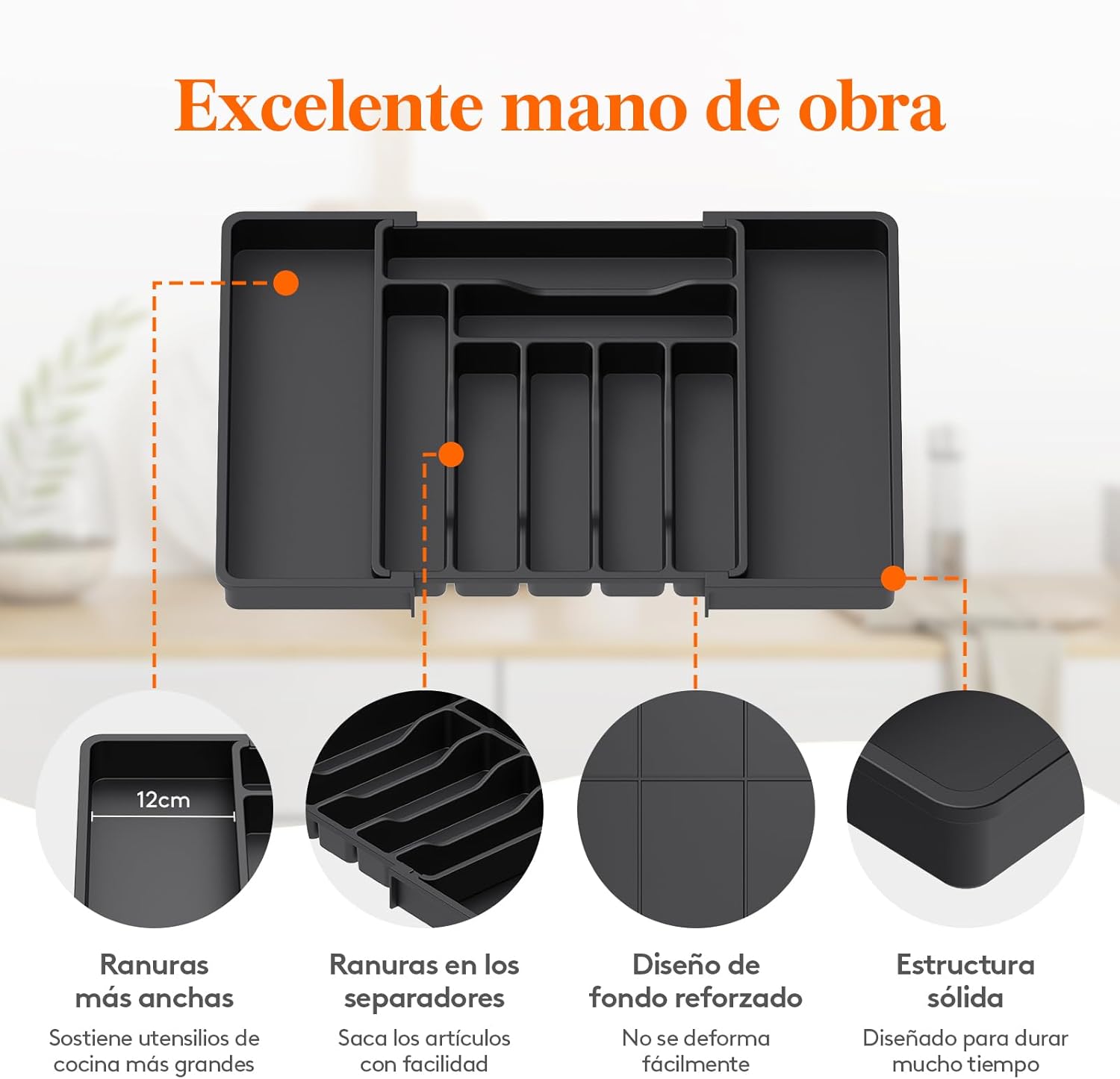 Thumbnail 5 de Lifewit Organizador Cuberteros Mediano, Almacenaje Cocina 🥄