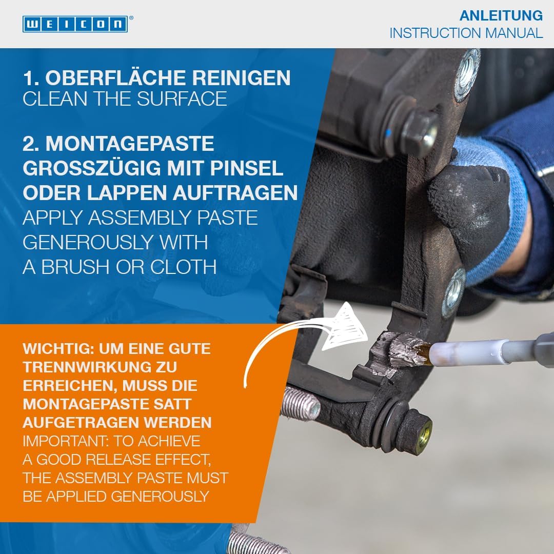 Detalle de WEICON 26000003 värmebeständig monteringspasta, 30 g