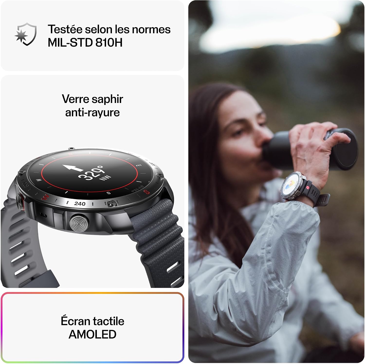 Detalle de Polar Grit X2 Pro : montre GPS double fréquence avec cartes topographiques