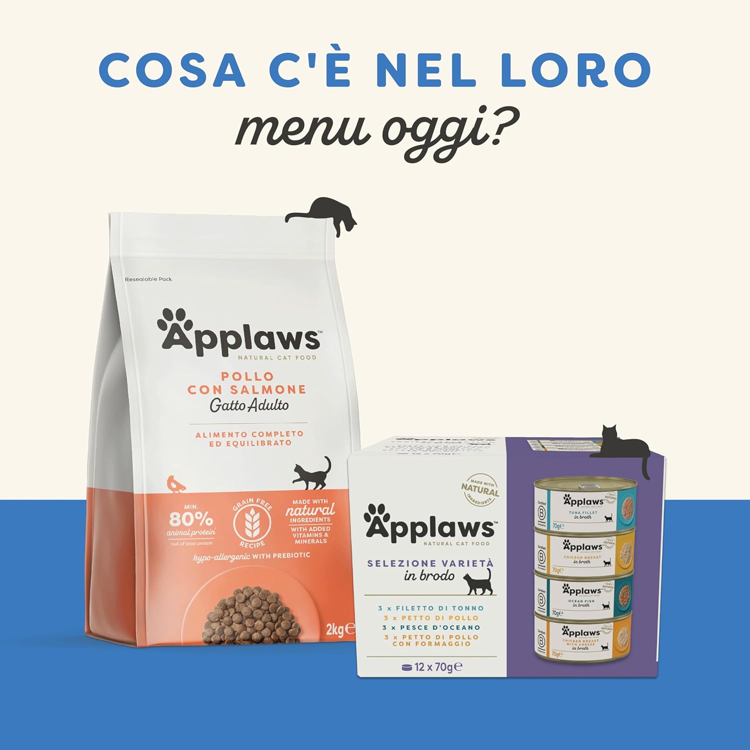 Thumbnail 6 de Applaws snack umido 100% naturale per gatti e gattini – multipack 12x30 g di filetto di pesce