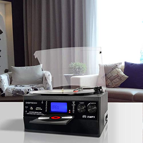 Thumbnail 6 de DIGITNOW! Giradischi Bluetooth con codifica USB/SD, radio e altoparlanti stereo