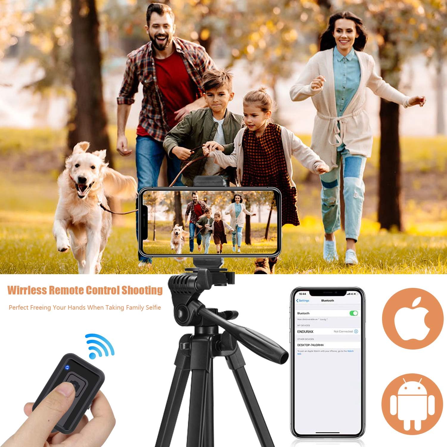 Detalle de Everesta iPhone tripod 54 inch