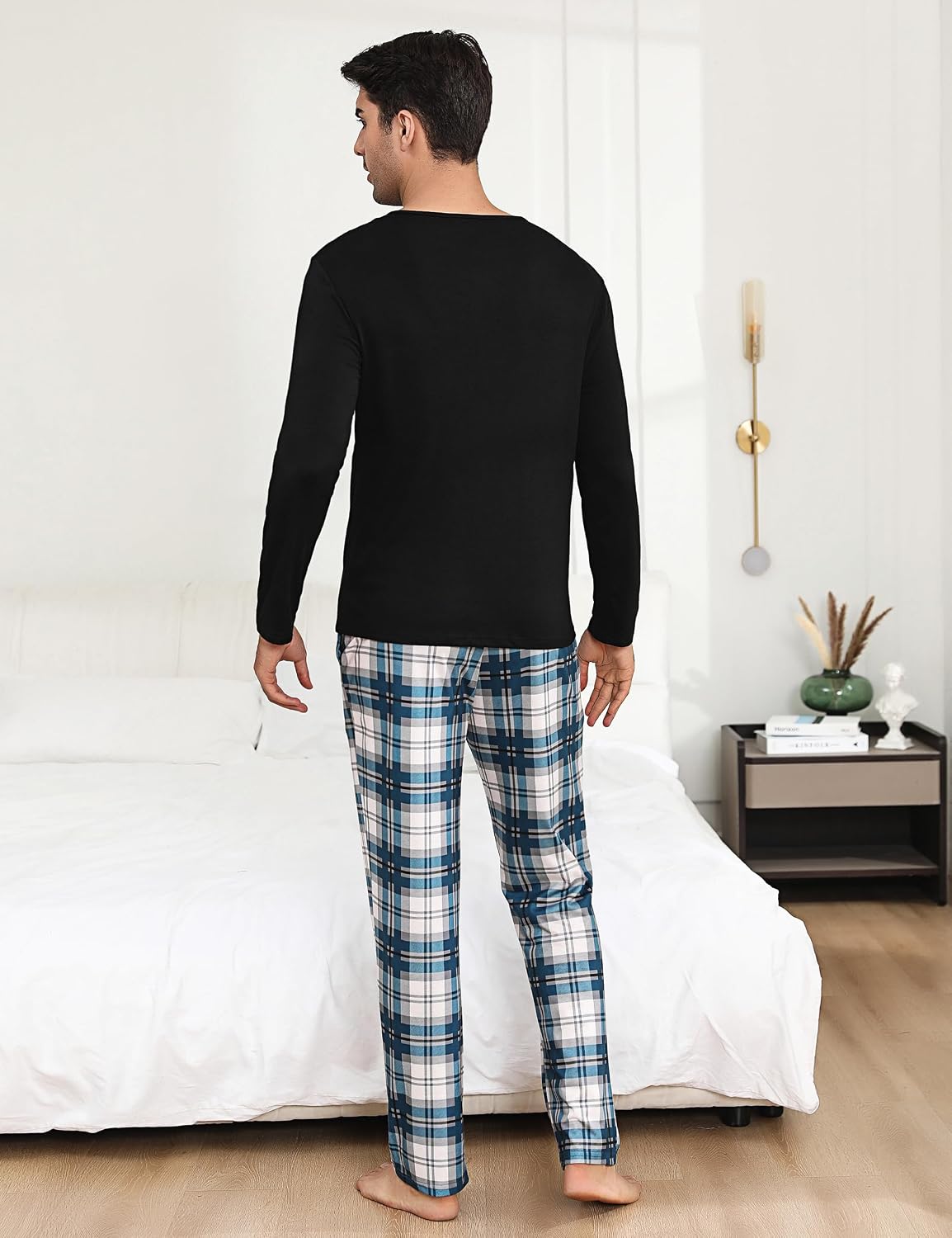 Detalle 1 de Uniexcosm Pigiama Uomo Lungo Cotone 95%
