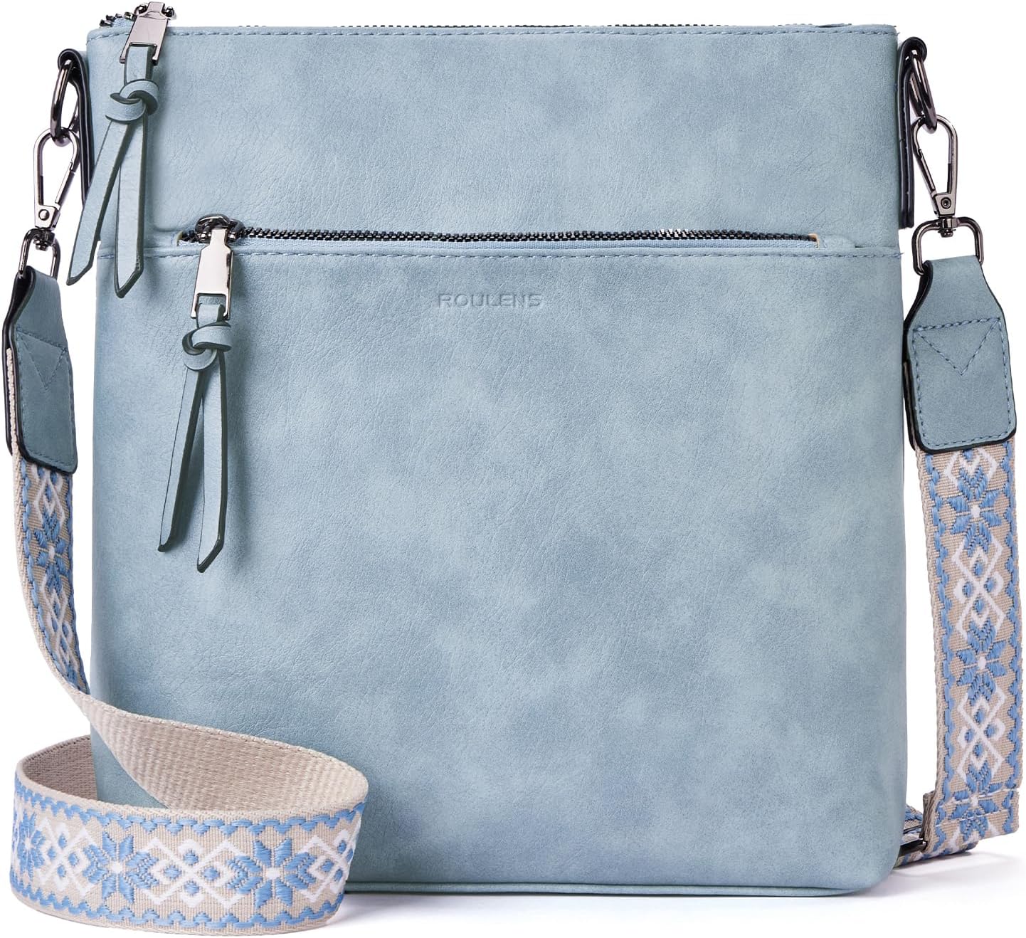 Thumbnail 6 de Roulens Trendy Vegan Leather Crossbody Bag for Women – lightweight medium shoulder purse with adjustable wide strap