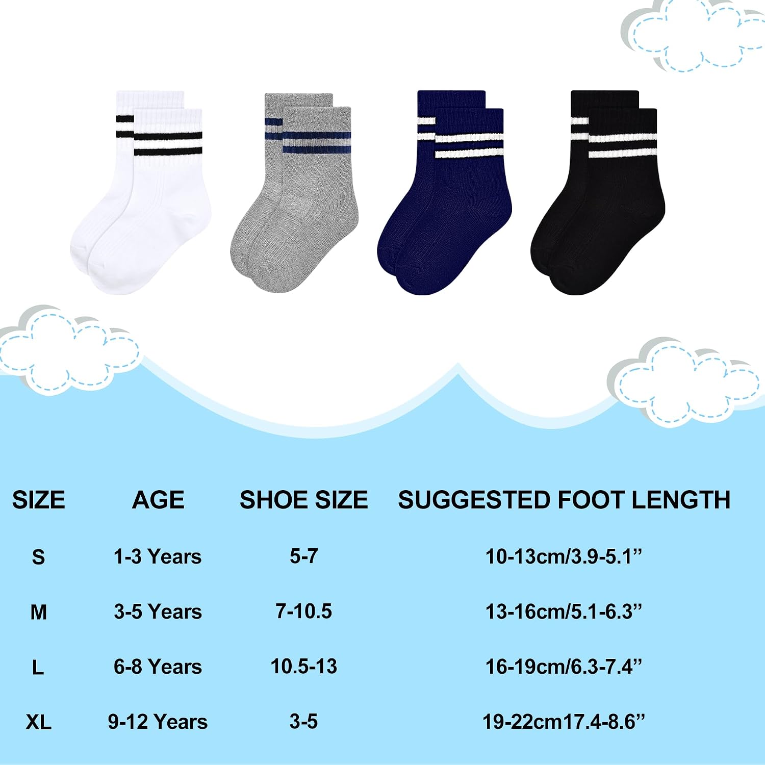 Thumbnail 6 de LAETBBE 12 Pairs Boys Socks – Breathable Kids Sports Socks for 1–12 Years