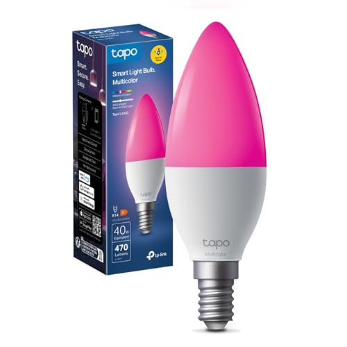 Detalle de Tapo Bombilla conectada WiFi E14 Multicolor 2500K–6500K (40W eq) – control por voz con Alexa