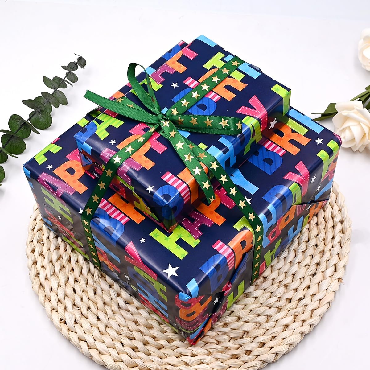 Thumbnail 5 de ADQUATOR 10m×43cm Happy Birthday wrapping paper