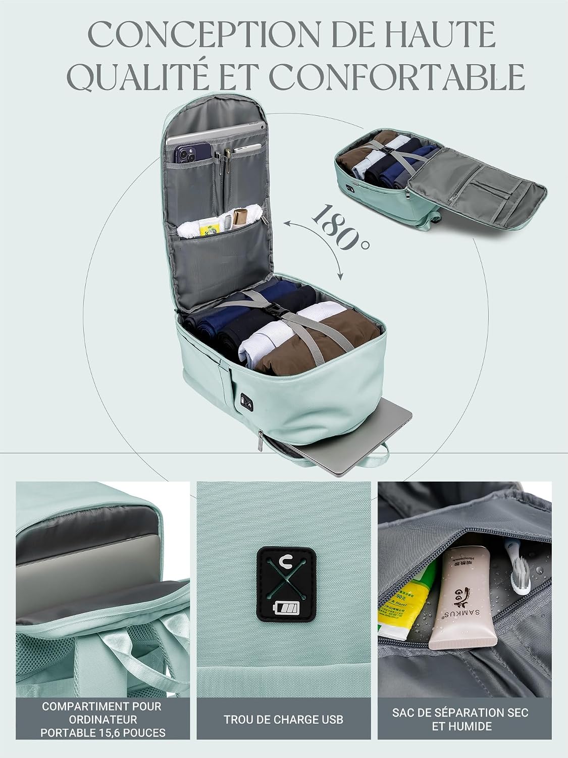 Thumbnail 4 de Bagage cabine 45x36x20 pour EasyJet — sac à dos antivol