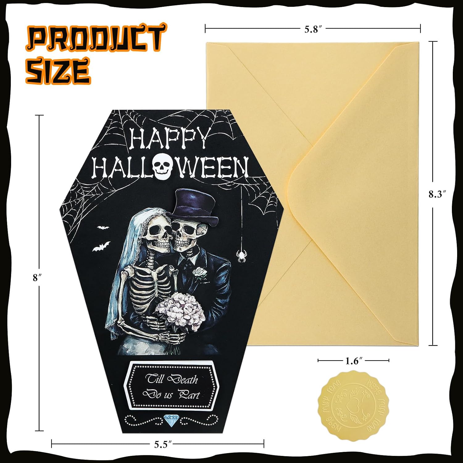 Thumbnail 3 de FLYAB C250613548 Halloween Card, 3D Gothic Coffin Design with Envelope