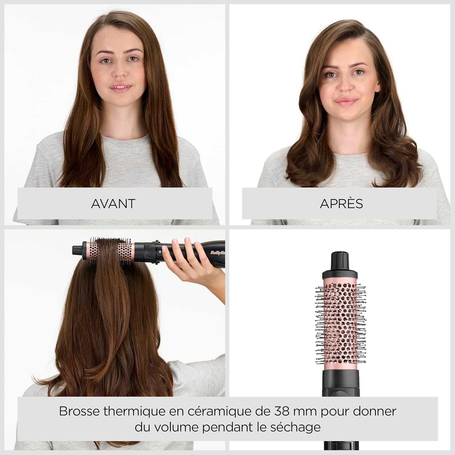 Detalle de BaByliss Smooth Finish 1200 – Brosse soufflante 4-en-1