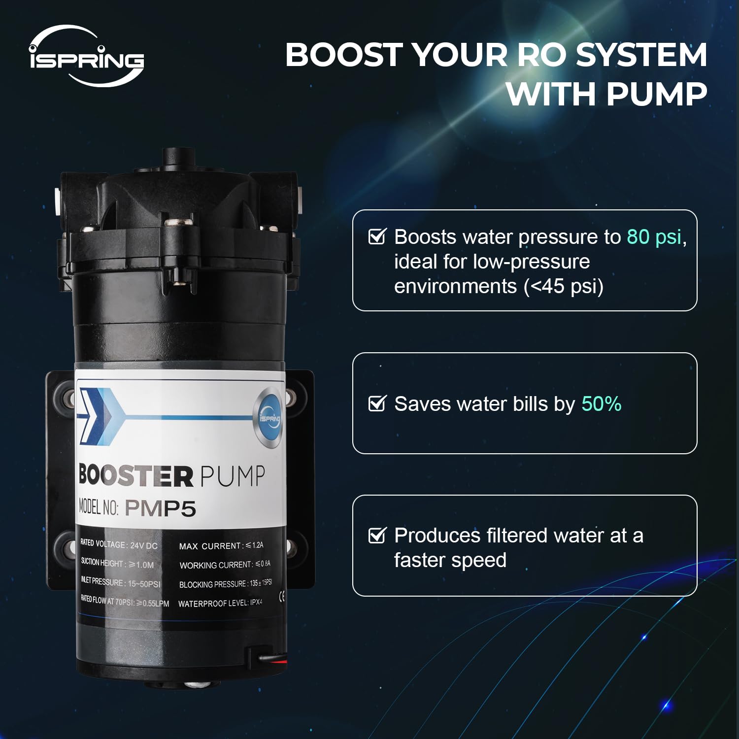Detalle 2 de iSpring RCC7P-AK 6-Stage Under-Sink RO Water System with Alkaline Filter