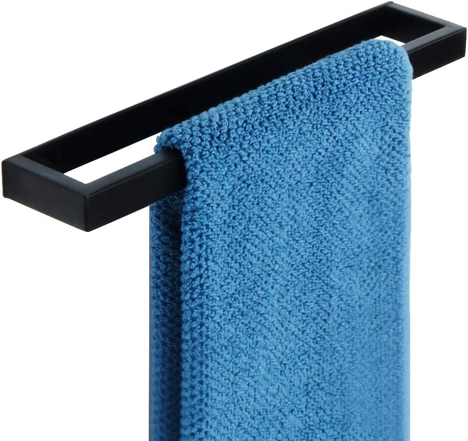 SAYAYO 30 cm porte-serviette mural sans perçage en acier inox SUS304 noir mat (EGJF030-B)