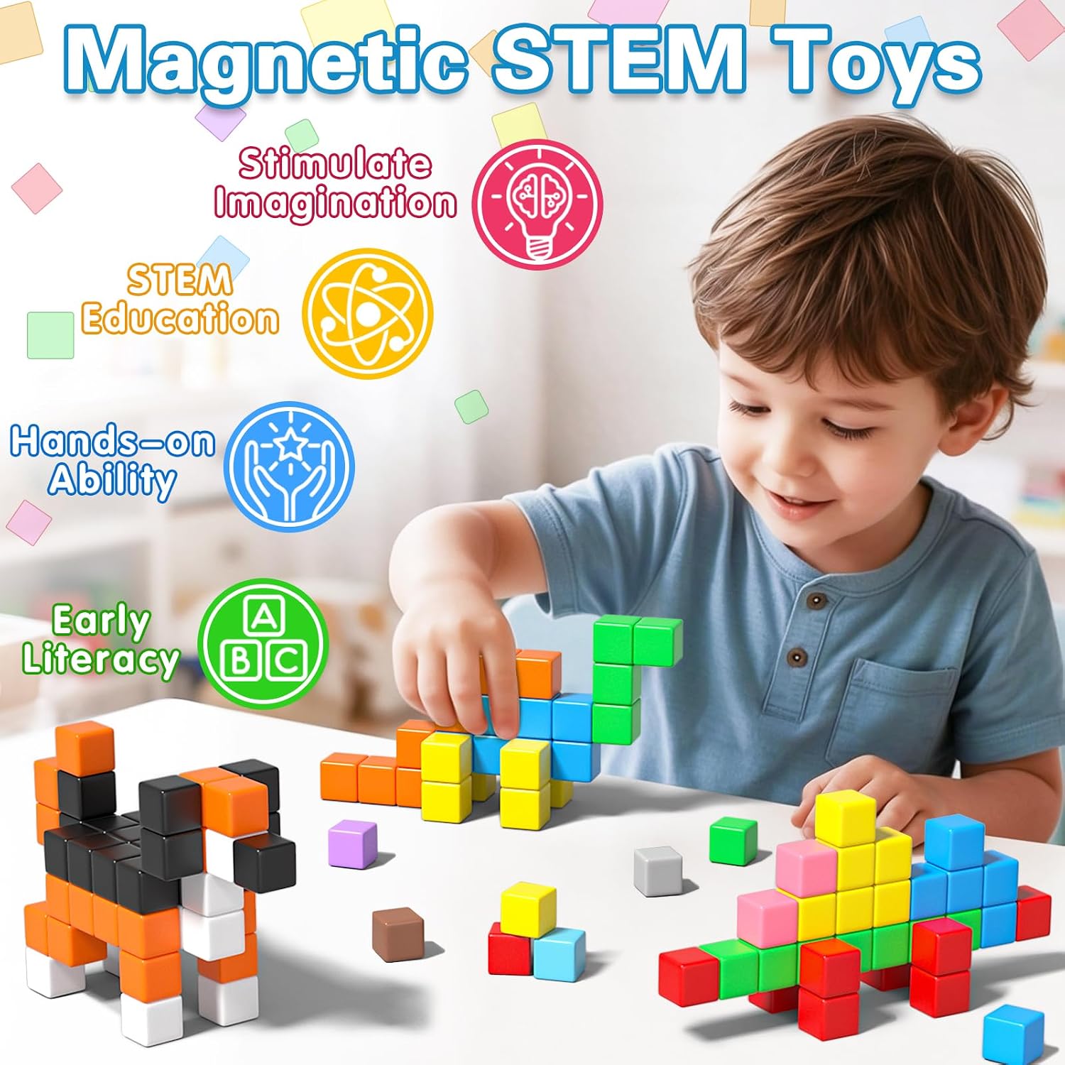 Thumbnail 4 de Apluses Magnetic Blocks magnetic building set for ages 3+