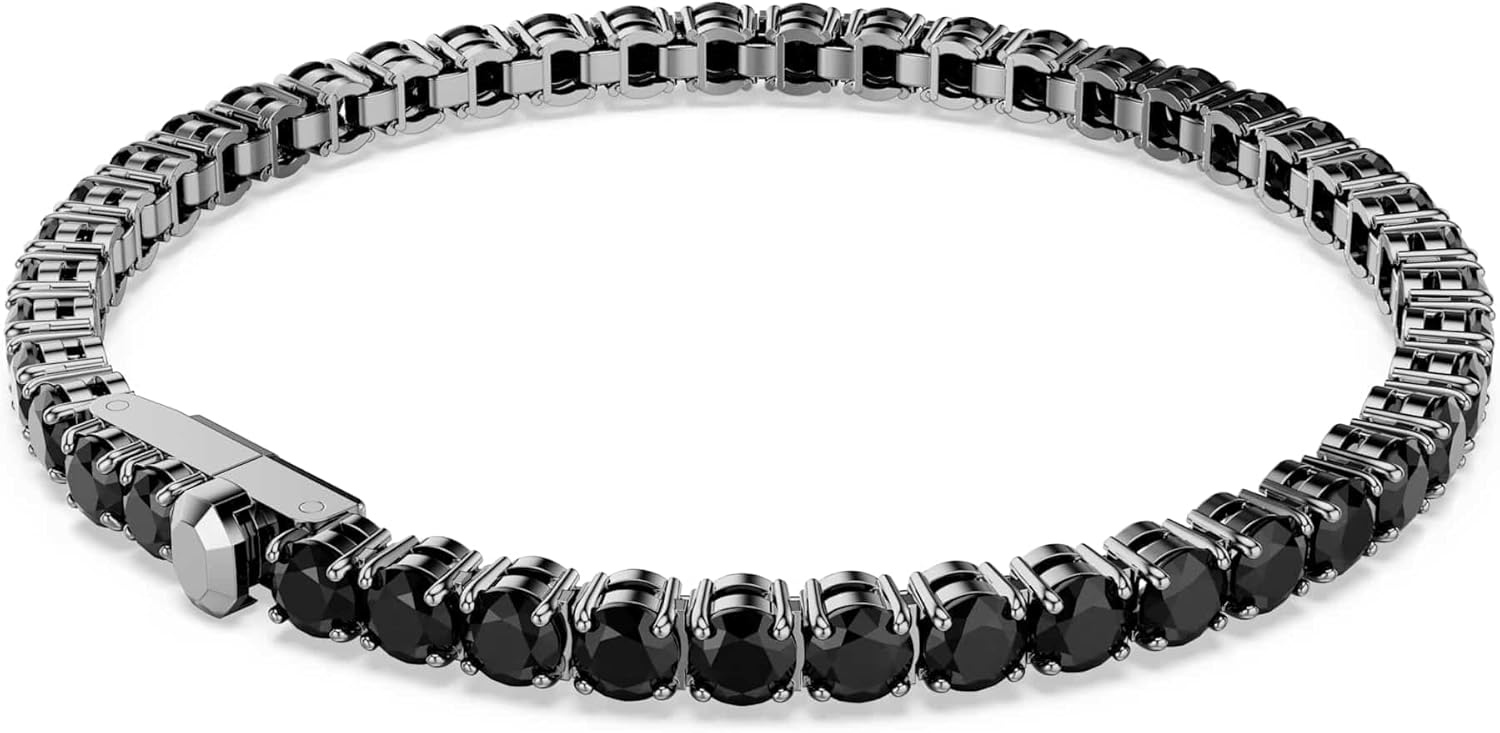 Thumbnail 4 de Swarovski Matrix Collection Tennis Bracelet – bracelet tennis noir en céramique, rhodié au ton rutenio