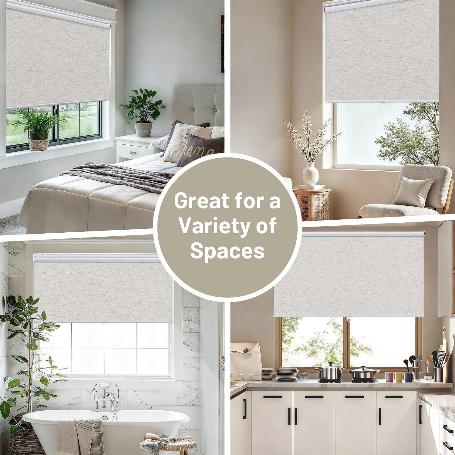 Detalle de SUNOFF Blackout Roller Shade 32.5-inch