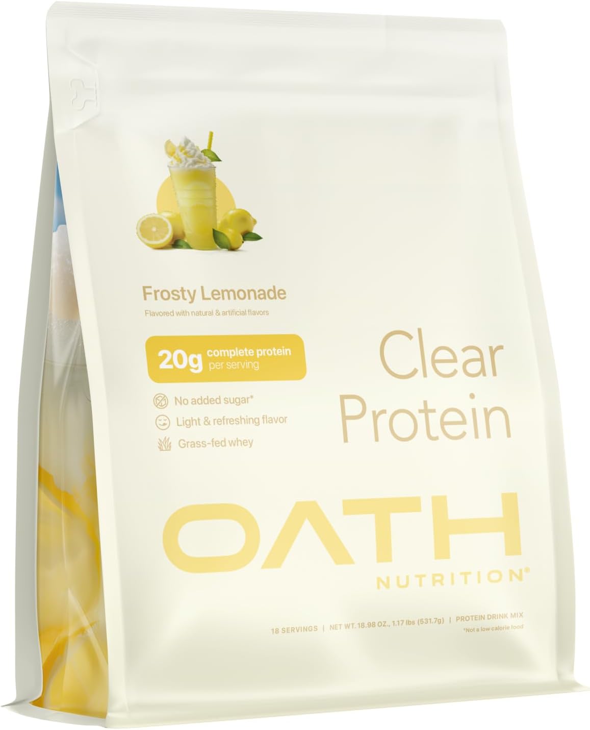 Detalle de Oath Nutrition Clear Whey Protein Powder, 18 Servings