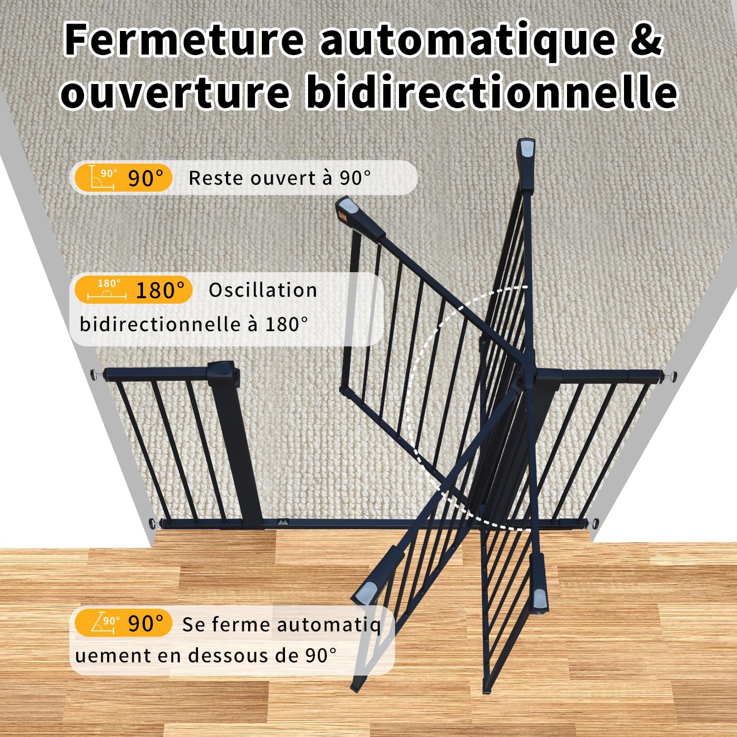 Thumbnail 5 de Barrière sécurité enfant LAOYE 92 cm