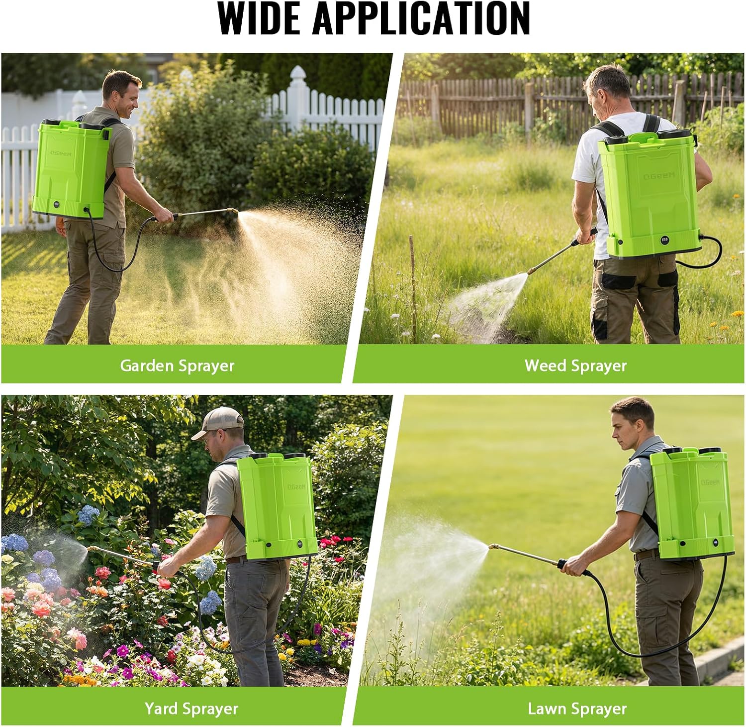 Thumbnail 6 de QGeeM QG0401 20L Battery-Powered Backpack Sprayer, 100 PSI, 8 Nozzles